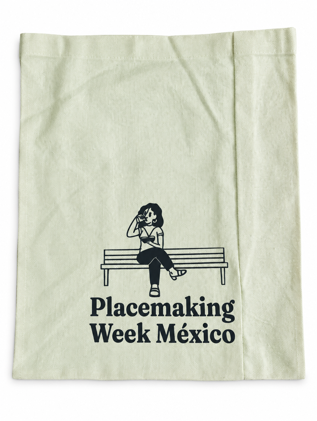 Bolsa textil verde personalizada con impresión DTF
